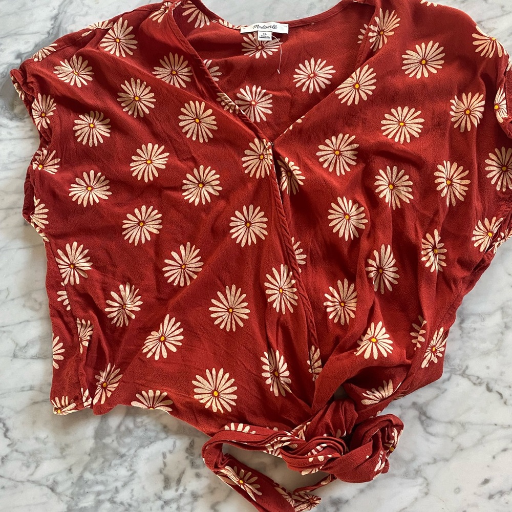 Madewell flower crop top